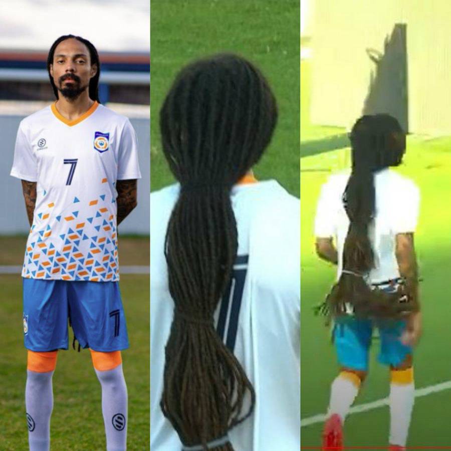 ¡Esto solo se ve en Concacaf! Aedan Scipio, el futbolista con el look más extraño del mundo: su pelo largo se volvió viral