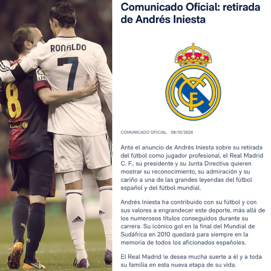 Messi envía emocionante mensaje para Iniesta por su retiro y Real Madrid sorprende: “La pelota te va a extrañar...”