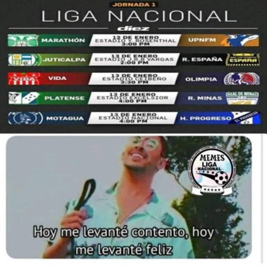 Despiadados memes del inicio de la Liga Nacional y hacen pedazos al Olimpia y Motagua