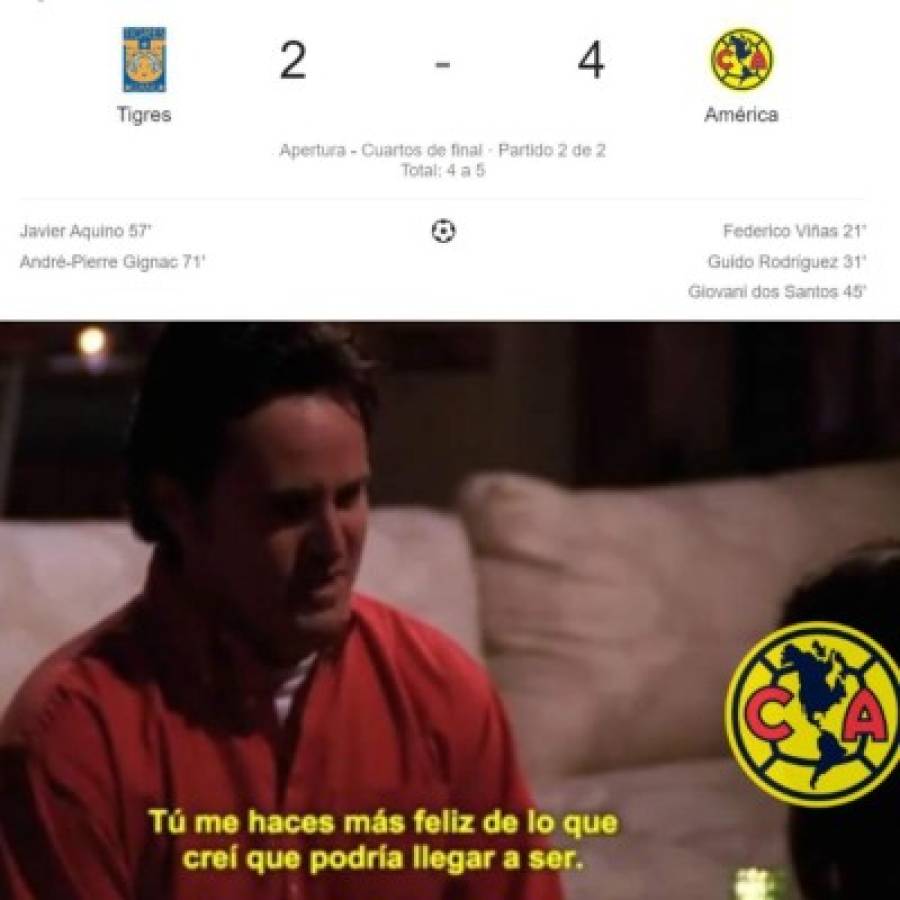 Memes: Despedazan a los Tigres por la eliminación ante el América en la Liga MX