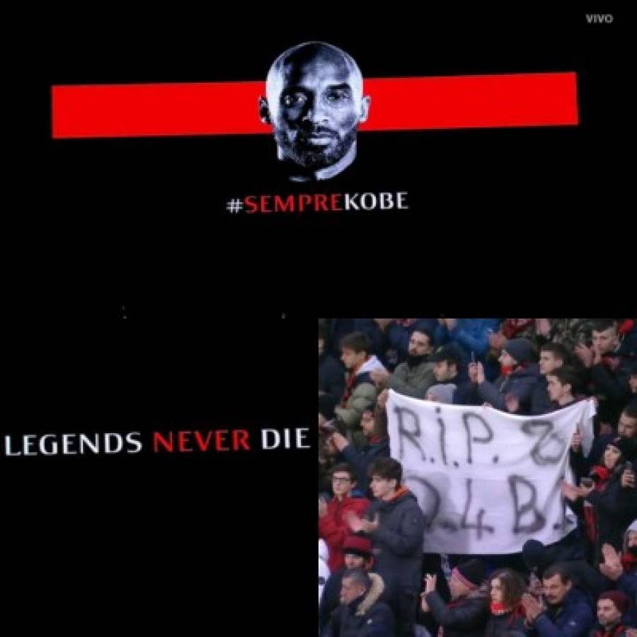 Así fue el emotivo homenaje que le hizo el AC Milan a Kobe Bryant en San Siro