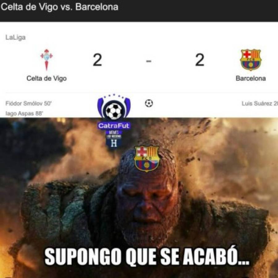 Los memes hacen pedazos al Barcelona tras empatar ante el Celta y tirar la Liga de España