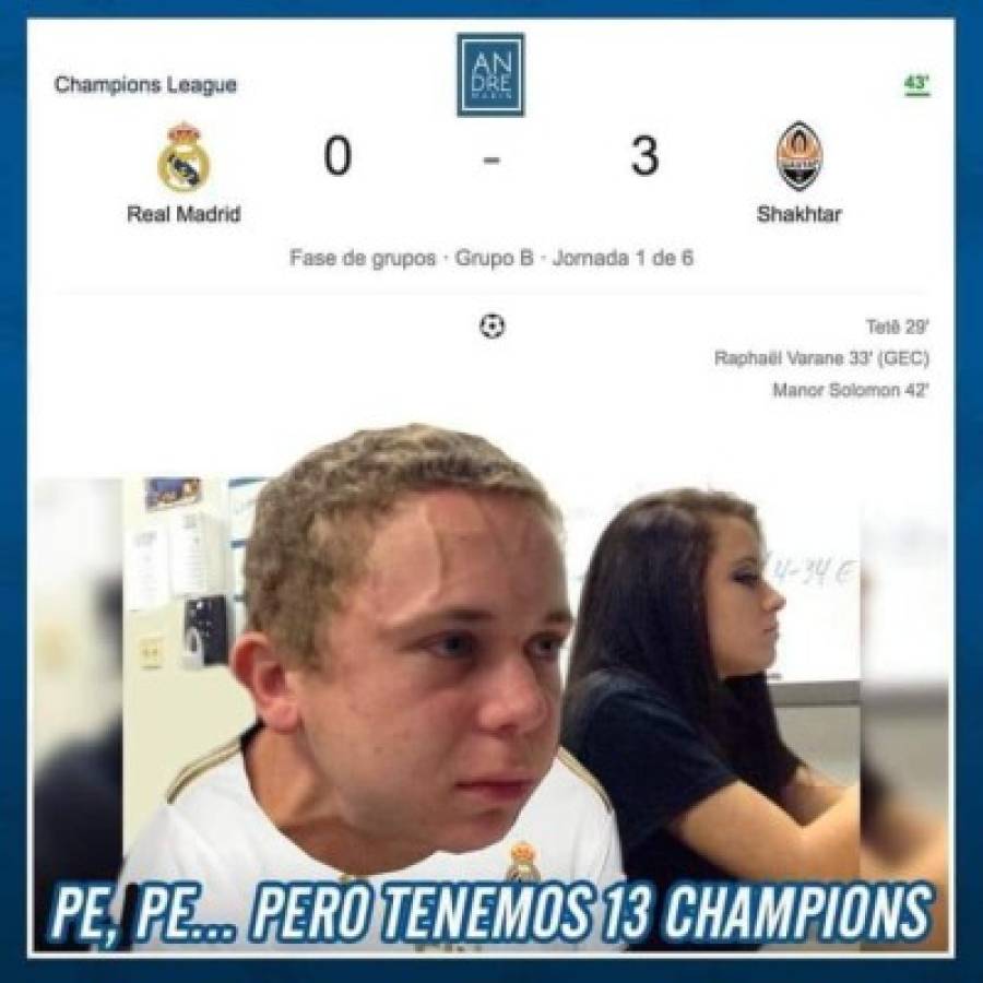 'Trituran' al Real Madrid con memes tras la derrota en Champions ante el Shakhtar