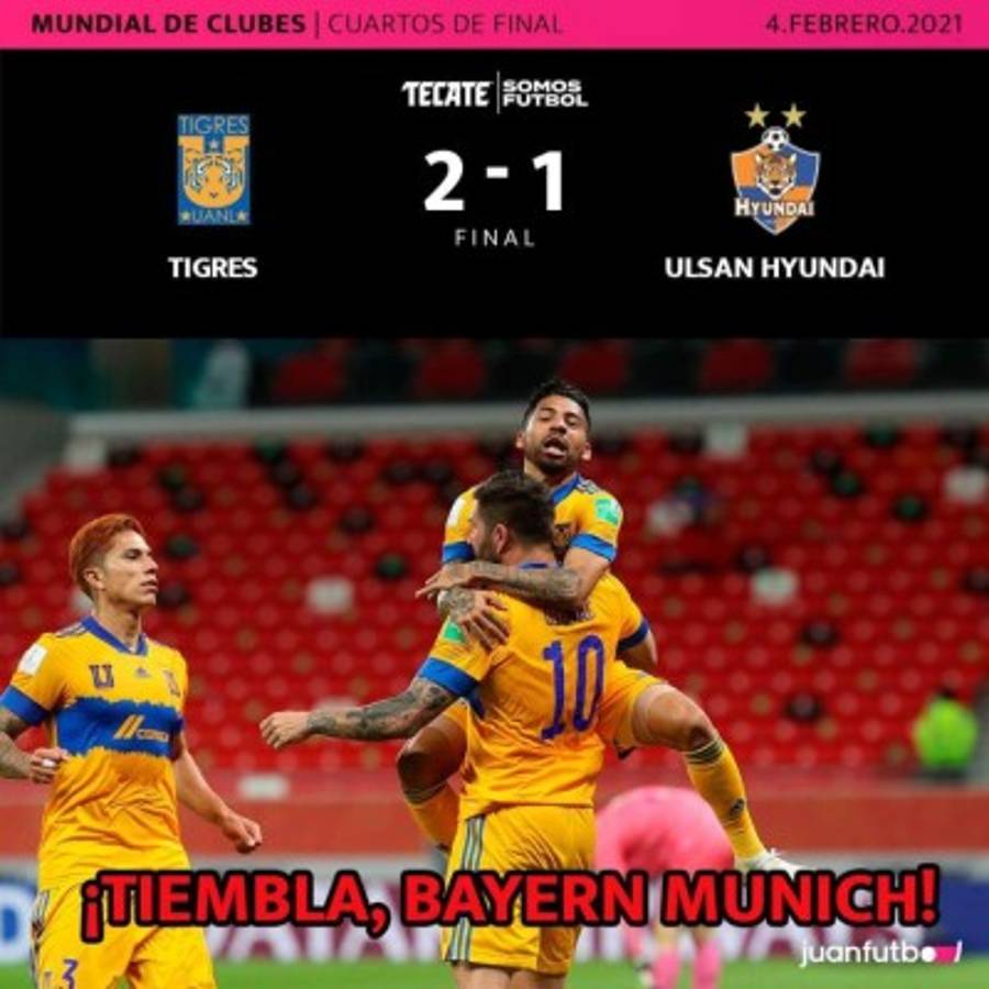 ¿Tiembla el Bayern Múnich? Los memes vuelan las redes tras el triunfo de Tigres en el Mundial de Clubes