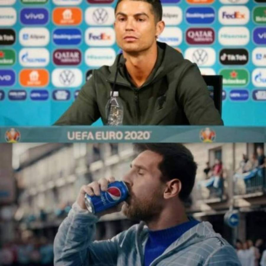 Los memes del rechazo de Cristiano Ronaldo a famosa gaseosa y por su doblete con Portugal