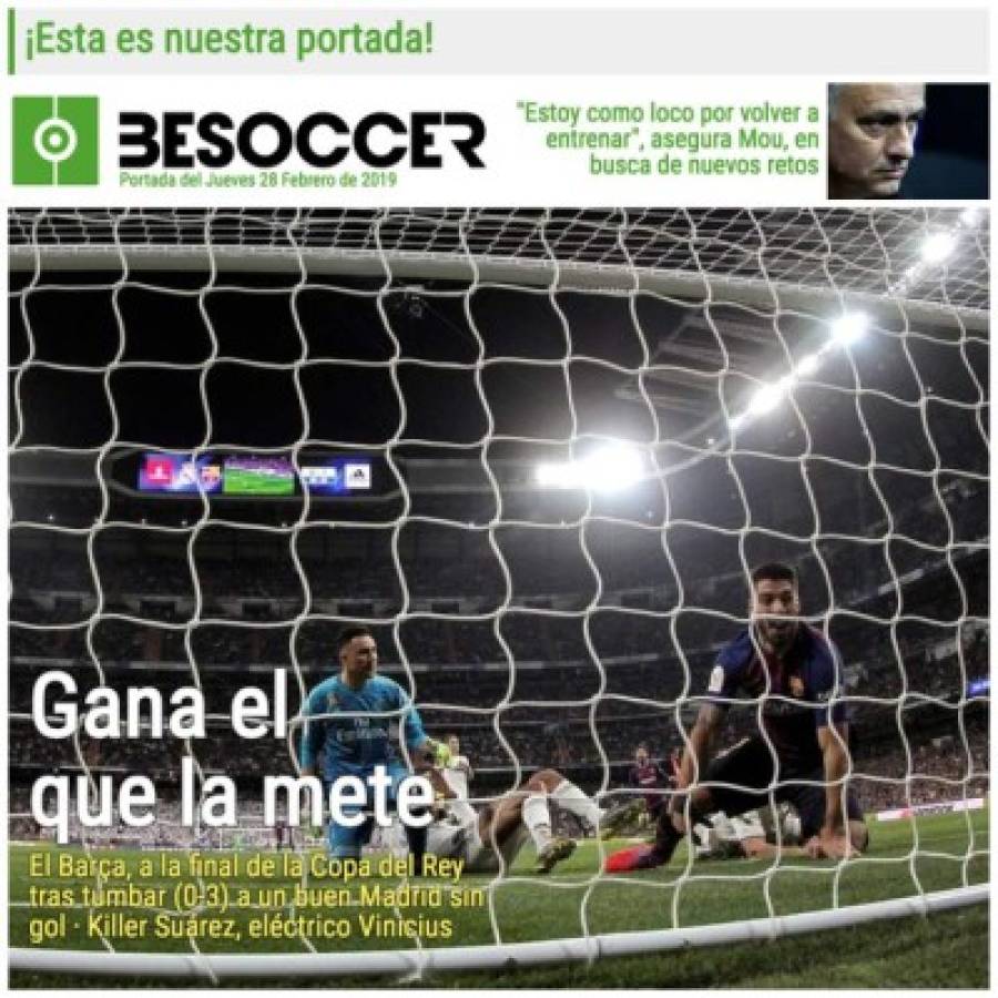 Las portadas por el mundo sobre la paliza del Barcelona ante el Real Madrid en Copa