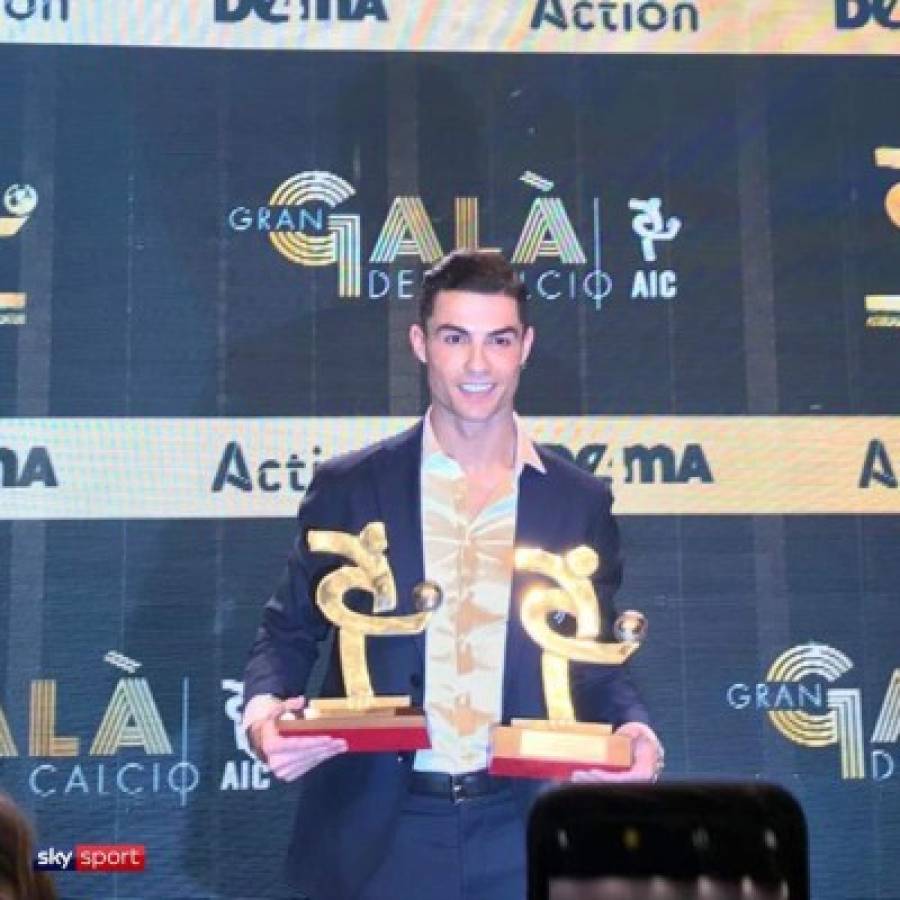 Así fue la gala en la que Cristiano Ronaldo ganó dos premios en Italia