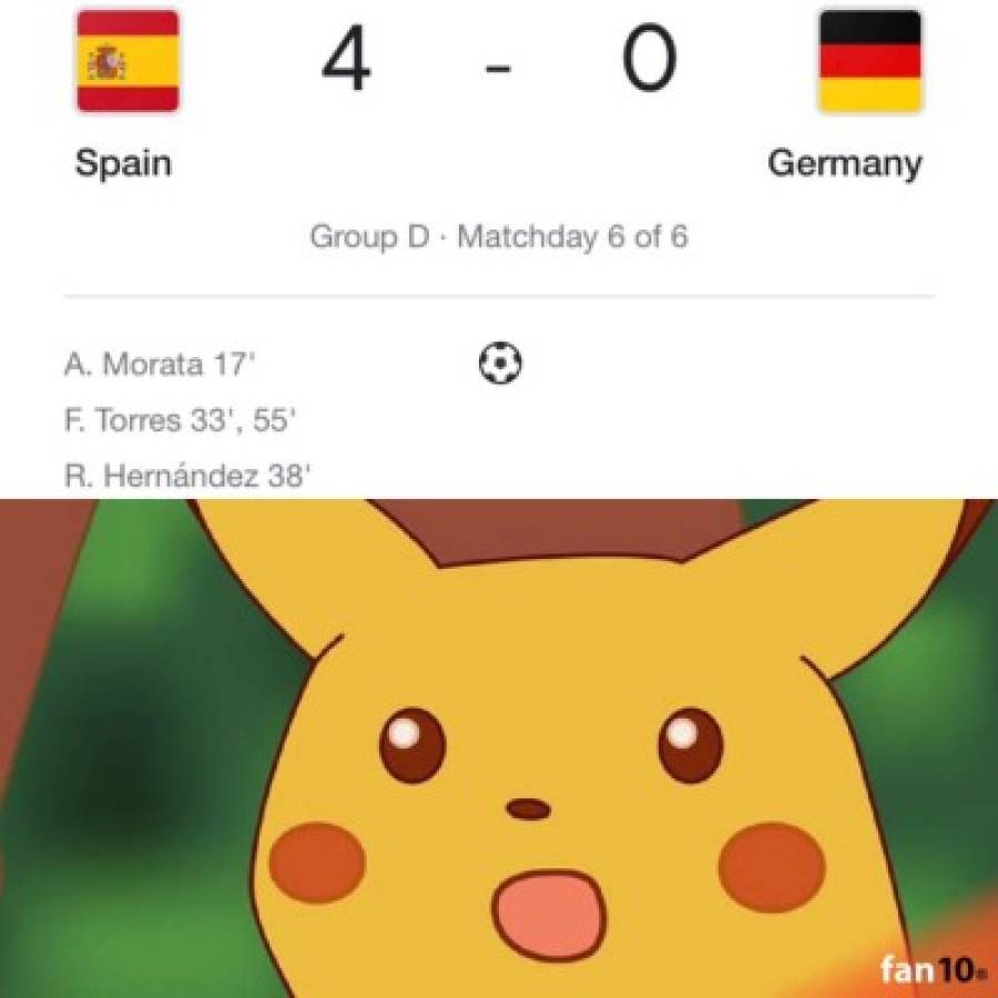 Los memes destrozan a Alemania tras el 6-0 que recibieron a manos de España