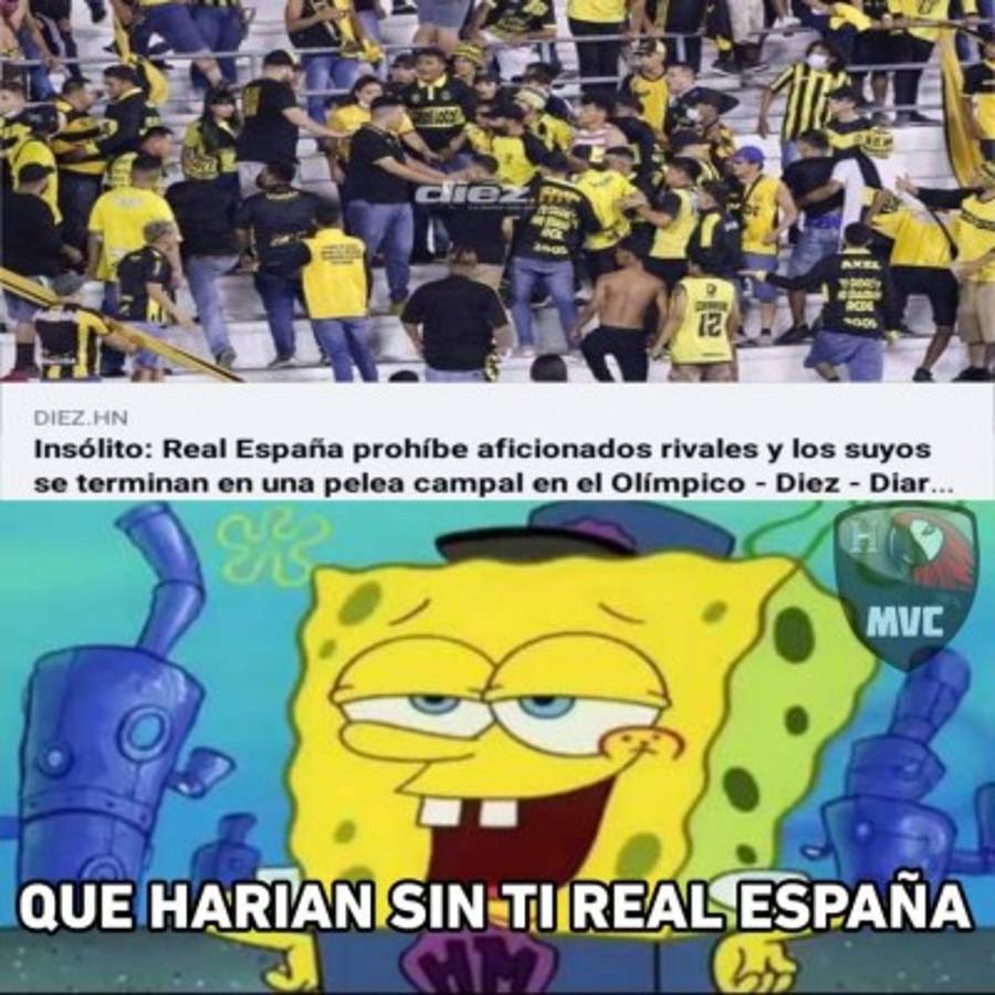 El Clásico sampedrano terminó con polémica y los memes no perdonan a Real España tras caer ante Marathón