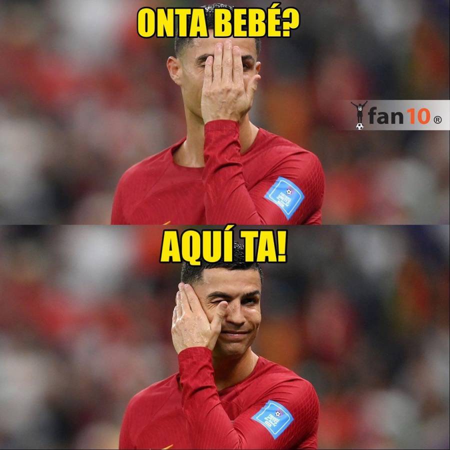 Cristiano Ronaldo es víctima de los memes por ser suplente y no meter gol en la paliza de Portugal a Suiza en el Mundial