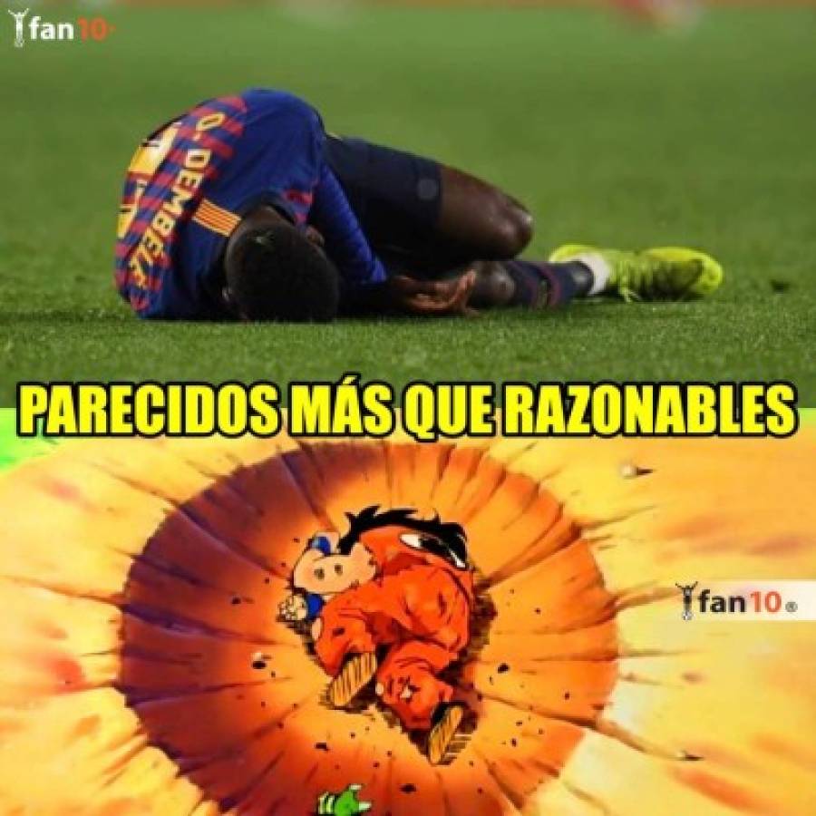 Los memes del Barcelona-Dortmund donde destrozan a Dembelé por su nueva lesión