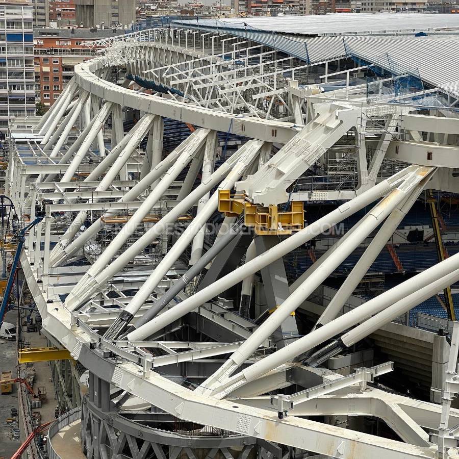 ¡Impresionante! Las nuevas imágenes de las obras del Santiago Bernabéu; el techo toma forma y cuándo estará listo el estadio