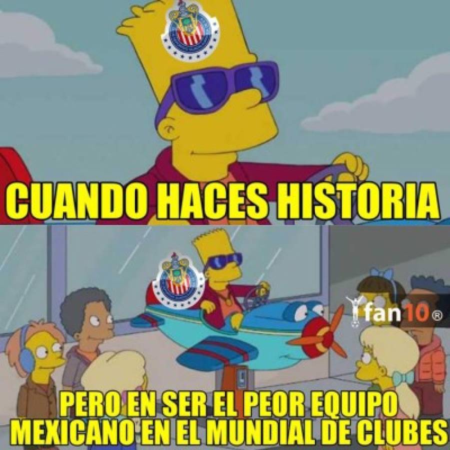 Acribillan a Chivas con memes tras hacer el ridículo en el Mundial de Clubes