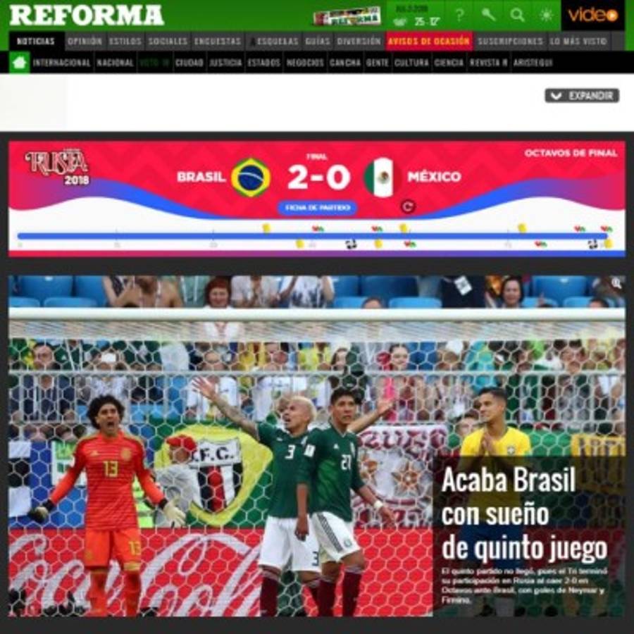 Así reaccionó la prensa mexicana tras la eliminación del Mundial: 'Sigan soñando con el quinto'