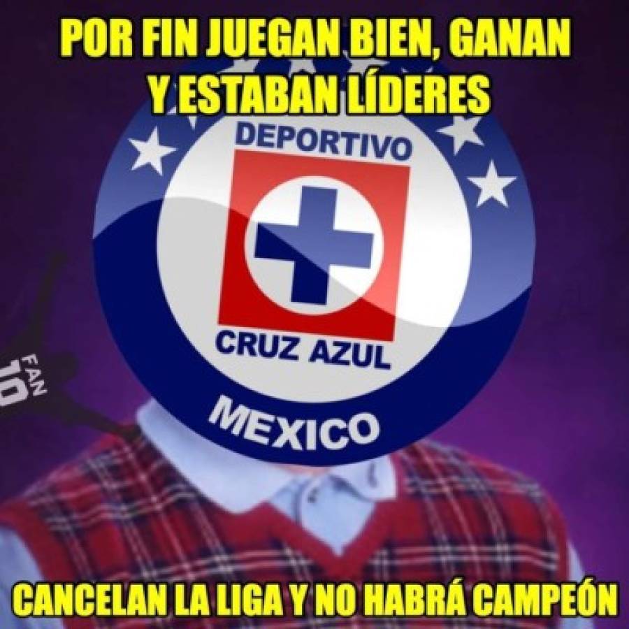 Liga MX: Cruz Azul, víctima favorita de los memes tras la cancelación del clausura por el coronavirus   