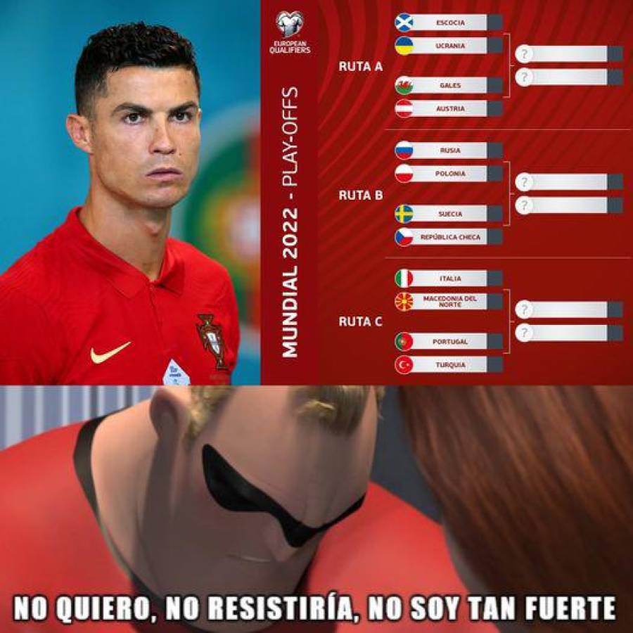 Cristiano Ronaldo e Italia son víctimas: Los jocosos memes que dejó el sorteo de repechaje rumbo a Qatar 2022