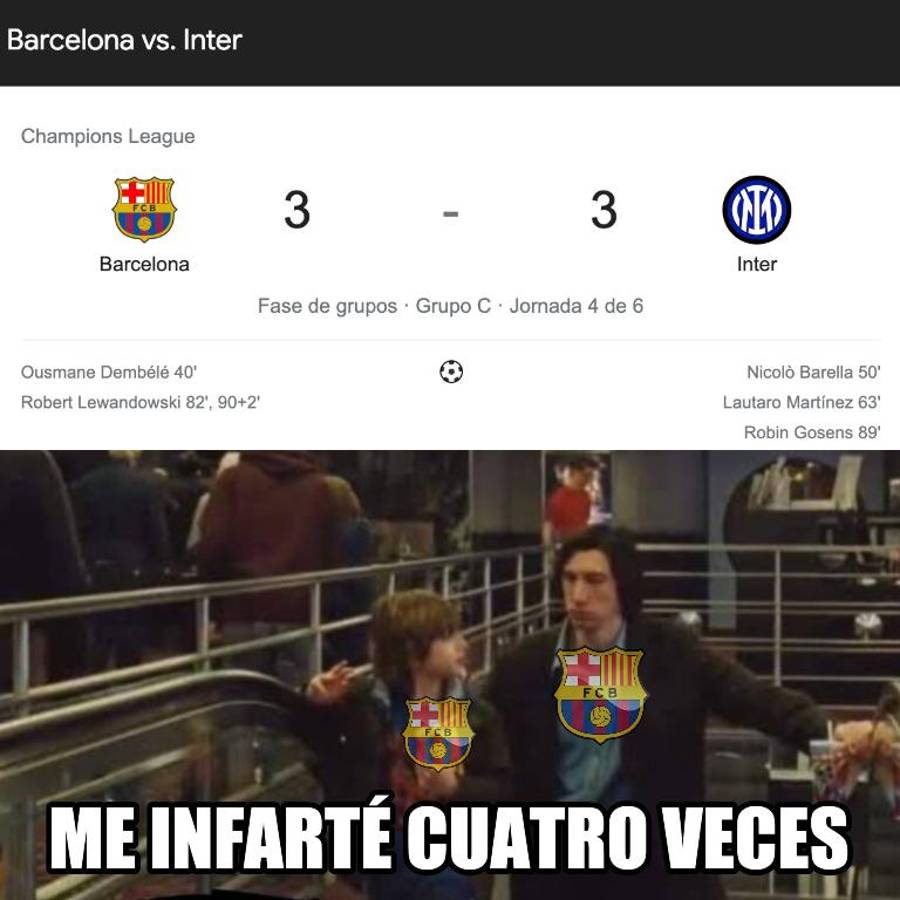 ¡Destruyen a Piqué! Los duros memes contra Barcelona luego de empatar con Inter y estar al borde de Europa League
