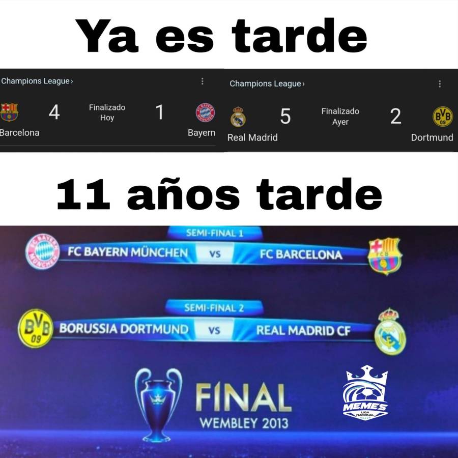 Los memes de la goleada del Barcelona al Bayern en la Champions: ¡burlas al Real Madrid!