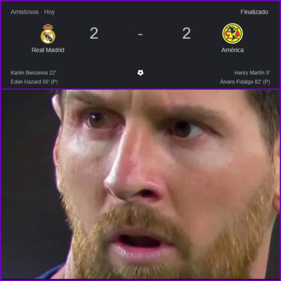 “América, vete a Europa”: Estos son los jocosos memes que dejó el empate de las Águilas contra Real Madrid