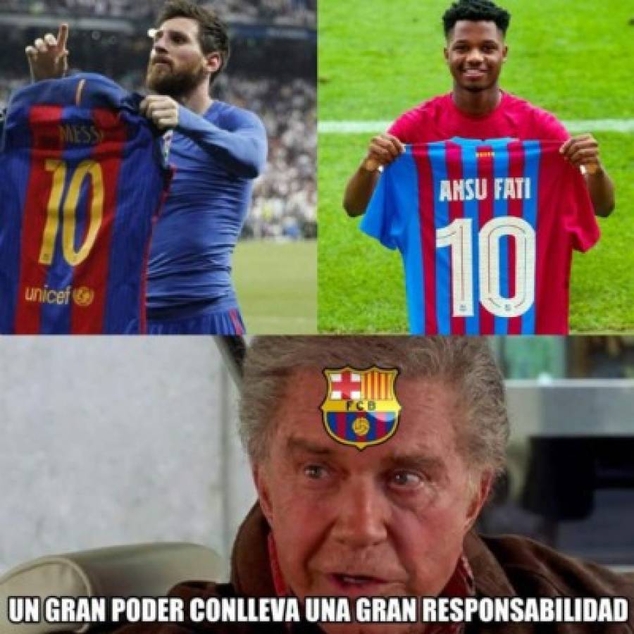 Los crueles memes del regreso de Ansu Fati en la goleada del Barcelona ante el Levante