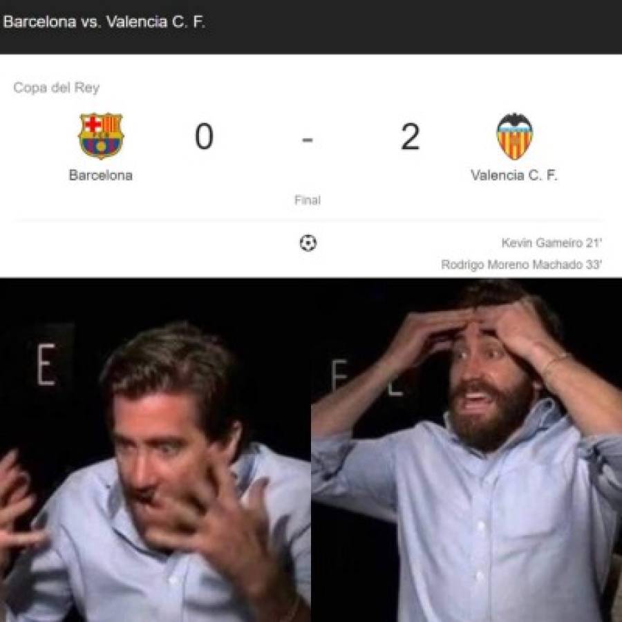 Memes: Revientan al Barcelona tras perder la Copa del Rey ante el Valencia