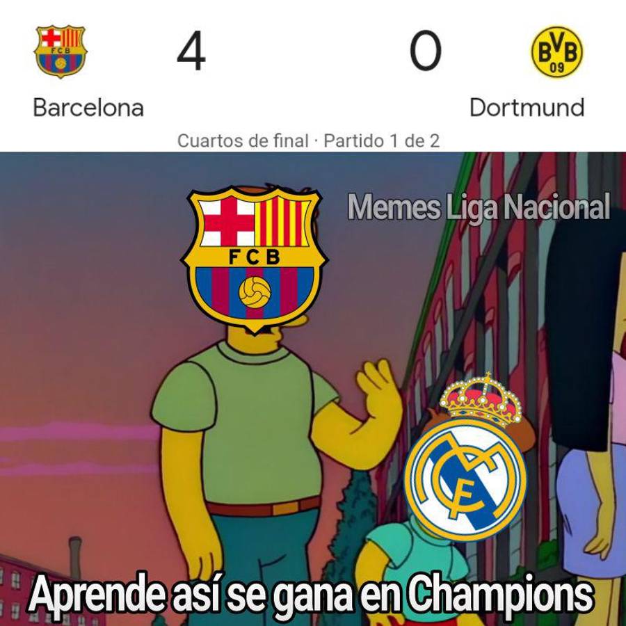 Los memes que dejó la goleada del Barcelona ante Dortmund en Champions: ¡burlas al Real Madrid!