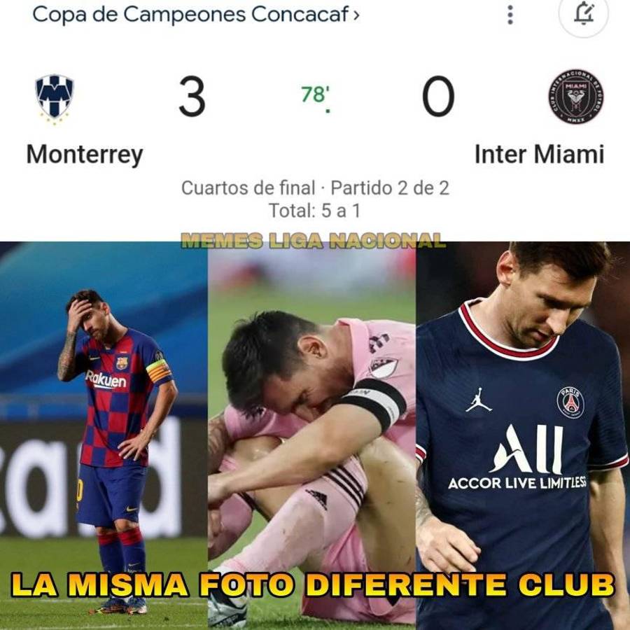 “No penalti, no party”: ácidos memes contra Messi luego de ser eliminados por Monterrey en Concacaf