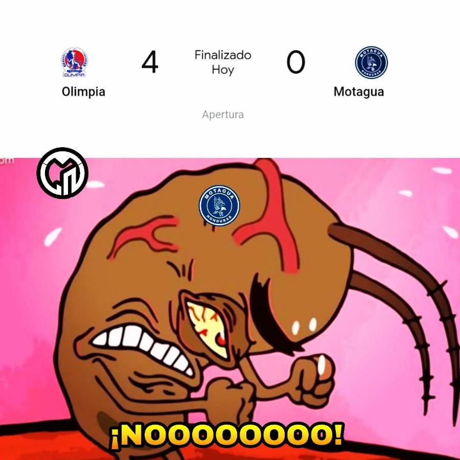 ¡Para reír! Los memes despedazan a Motagua por la paliza que sufrió ante Olimpia en el Morazán