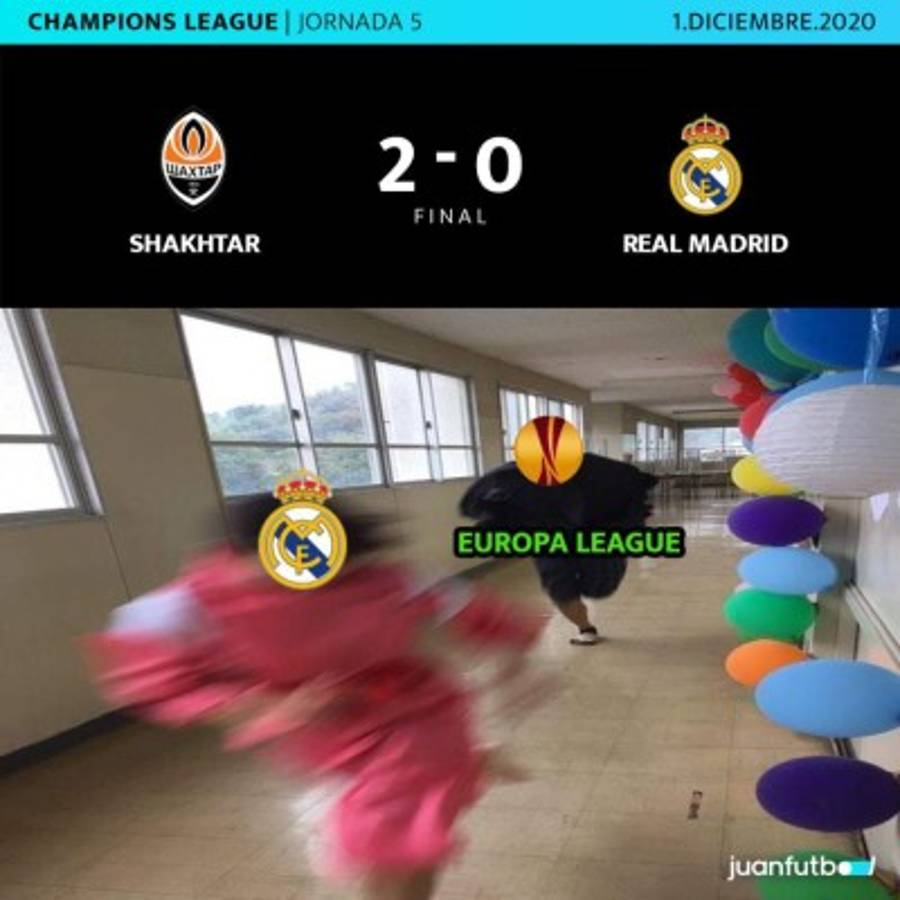 ¿A la Europa League? Los memes vuelan las redes tras la derrota del Real Madrid en Champions
