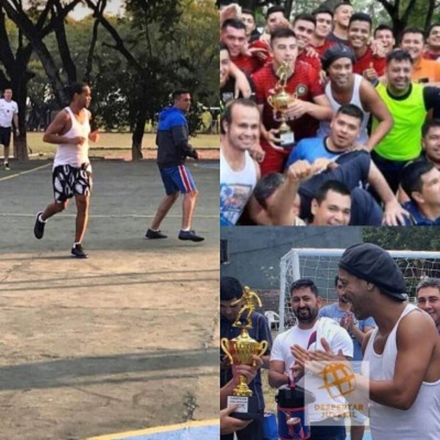 Ronaldinho: Visita inesperada, primer partido en la prisión el 'Cuadrilátero' y queda campeón