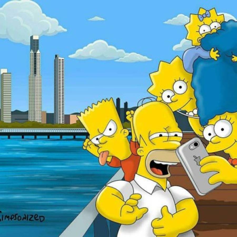 Así se verían Los Simpson en Costa Rica y Panamá. ¡Atención con Navas y Román!