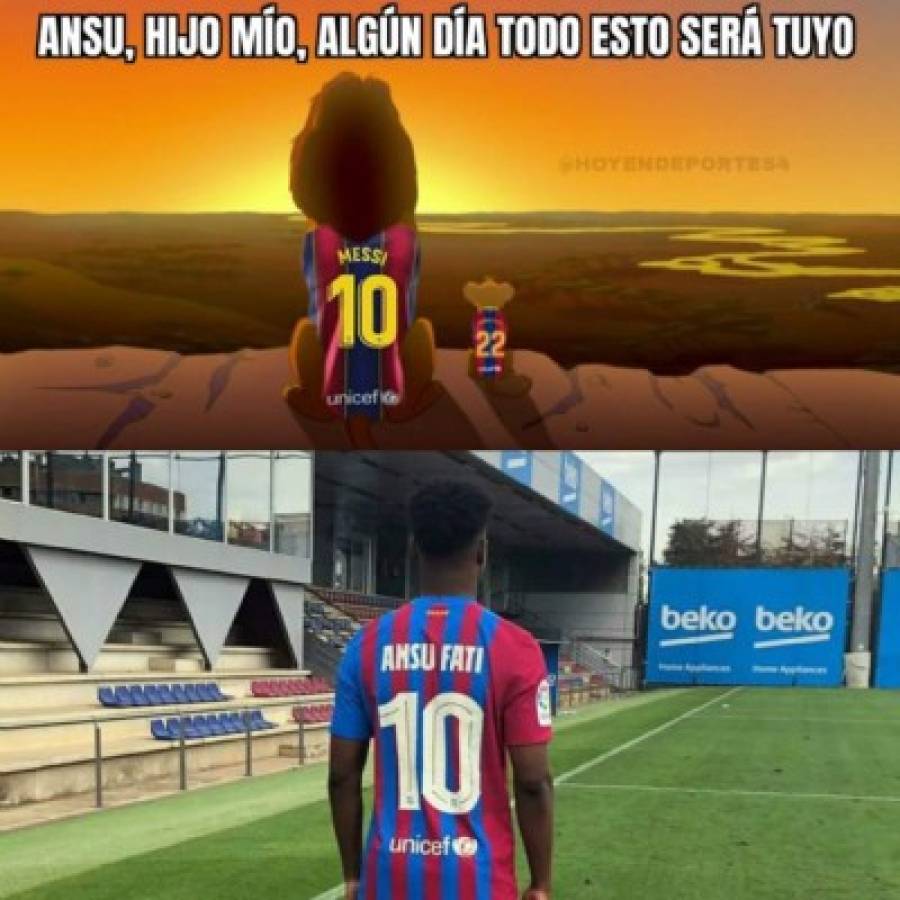 Los crueles memes del regreso de Ansu Fati en la goleada del Barcelona ante el Levante