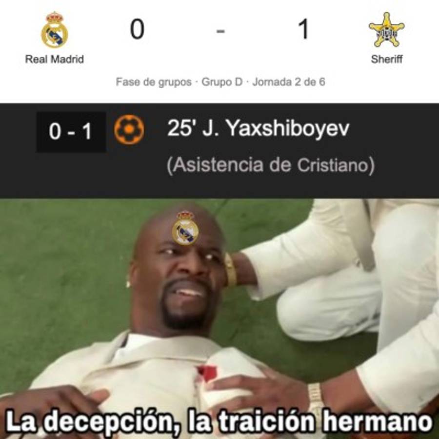 Real Madrid cae ante el Sheriff, Messi se acostó en la barrera y los memes los destrozan