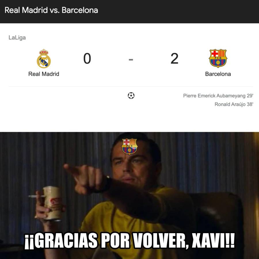 ¡El Barcelona de Xavi recetó paliza en el Clásico y los memes destrozaron al Real Madrid!