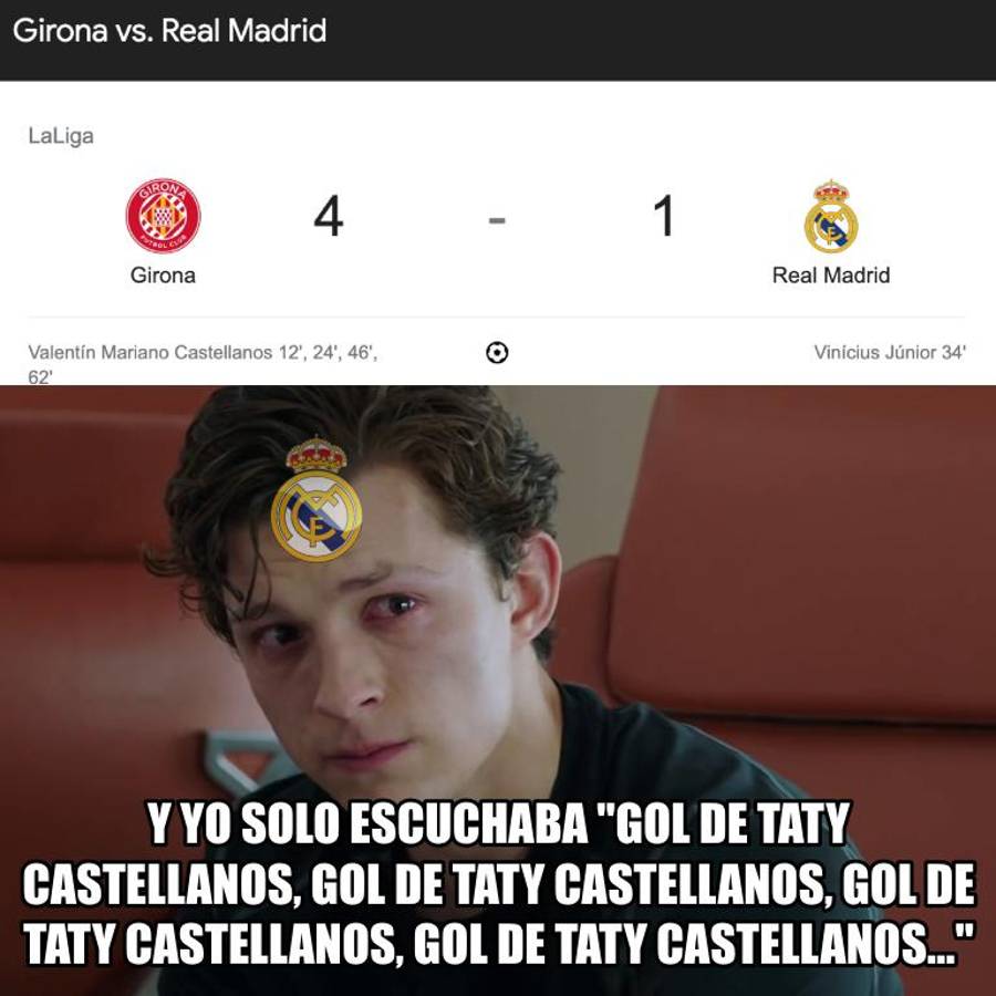 Los memes destrozan al Real Madrid luego de ser humillados por Girona y Taty Castellanos en la Liga Española
