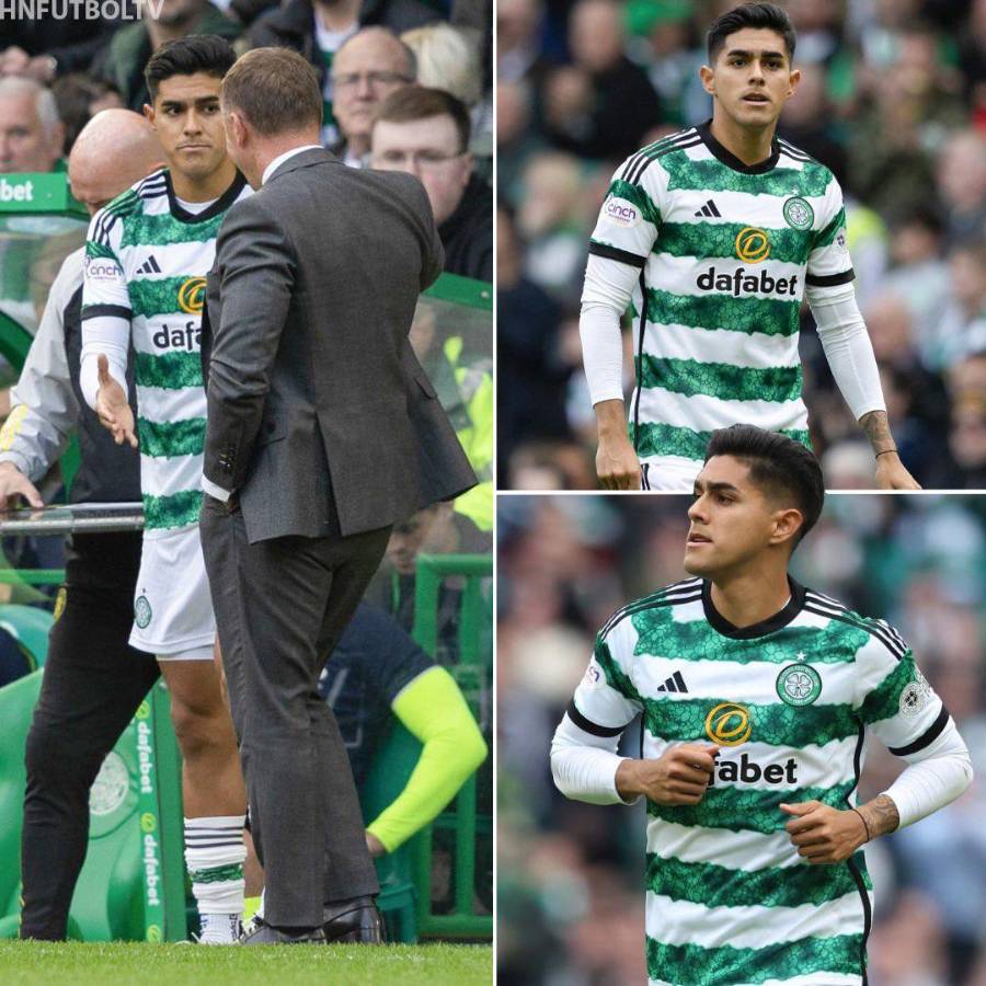Así fue el debut del hondureño Luis Palma con el Celtic en la Liga de Escocia; con el dorsal “7” y el saludo de Brendan Rodgers
