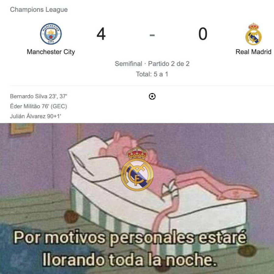 ¡Hasta el Barcelona! Real Madrid es víctima de terribles memes tras ser eliminado por el City en la Champions League