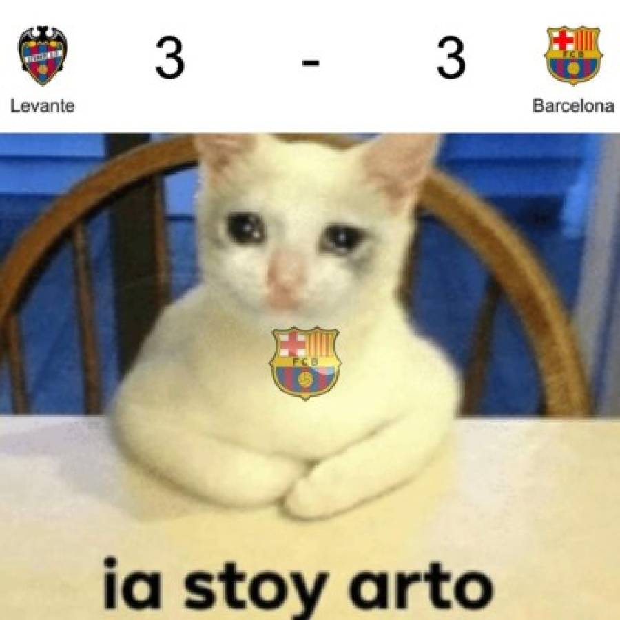 Masacran al Barcelona con divertidos memes tras no poder contra el Levante en la liga española