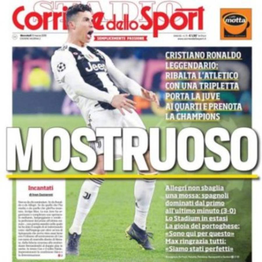 Las portadas se rinden ante Cristiano Ronaldo tras su hattrick ante el Atlético en Champions