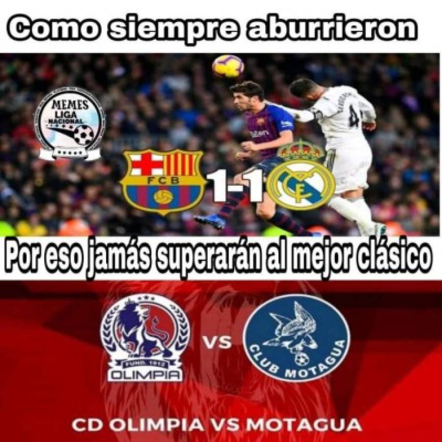 Los memes que calientan los clásico Motagua-Olimpia y Real España-Marathón