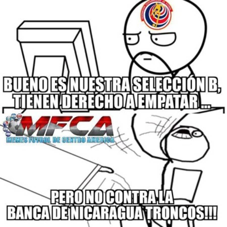 ¡Acribillan a puros memes a Costa Rica por empate con Nicaragua!