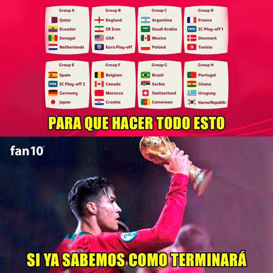 Los memes que dejó el sorteo del Mundial de Qatar 2022 donde destrozan a México y a Argentina