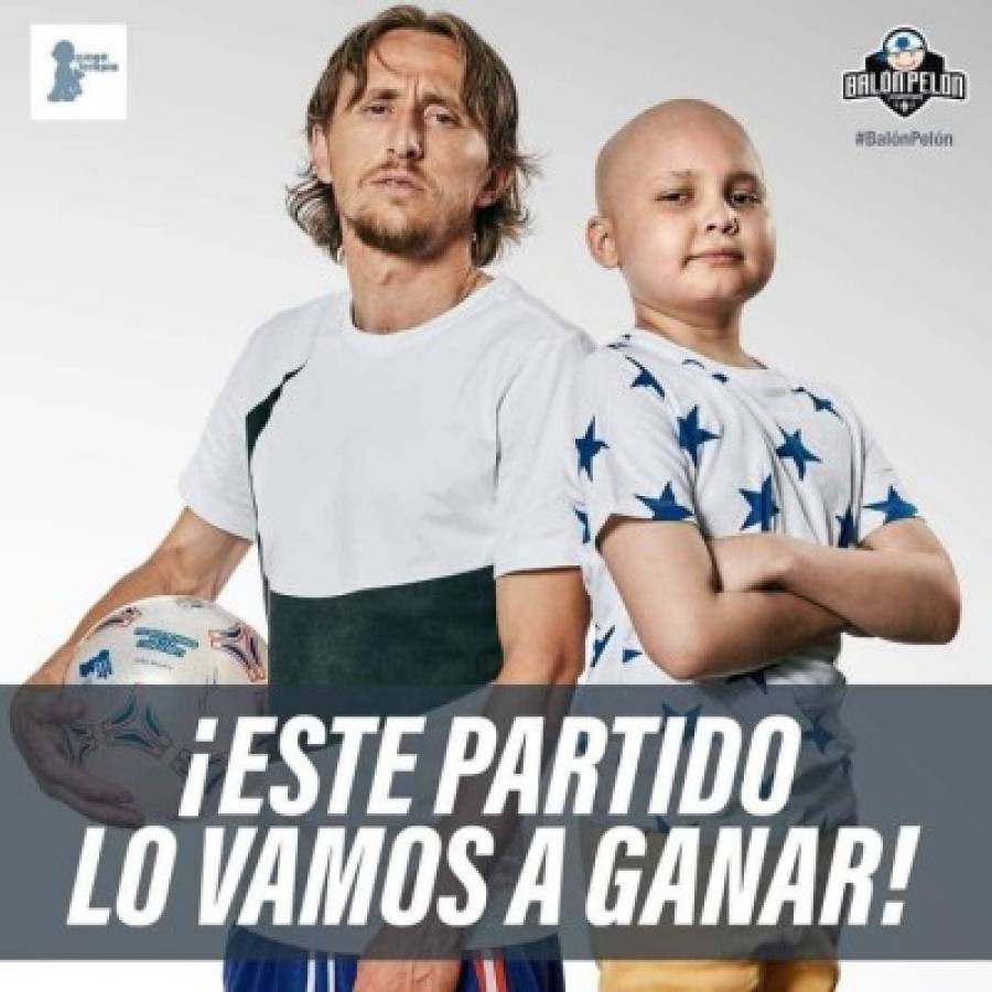 Niño hondureño comparte con Luka Modric en campaña contra el cáncer infantil