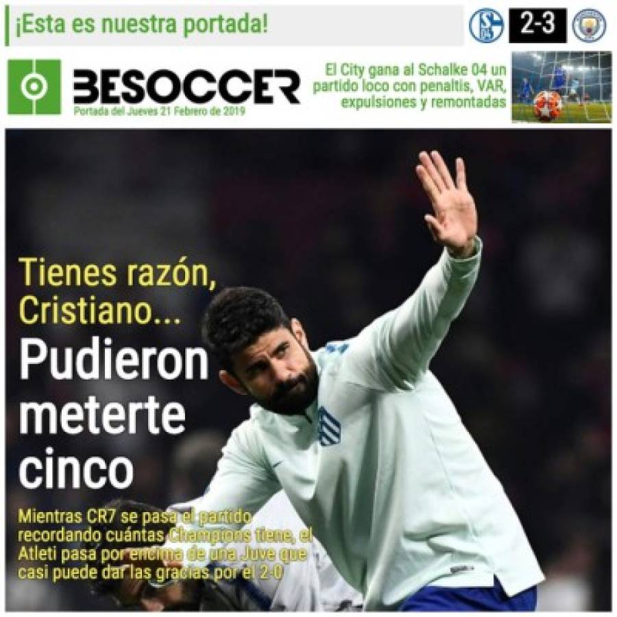 Las portadas internacionales: 'CR7, salva a esta Juve'