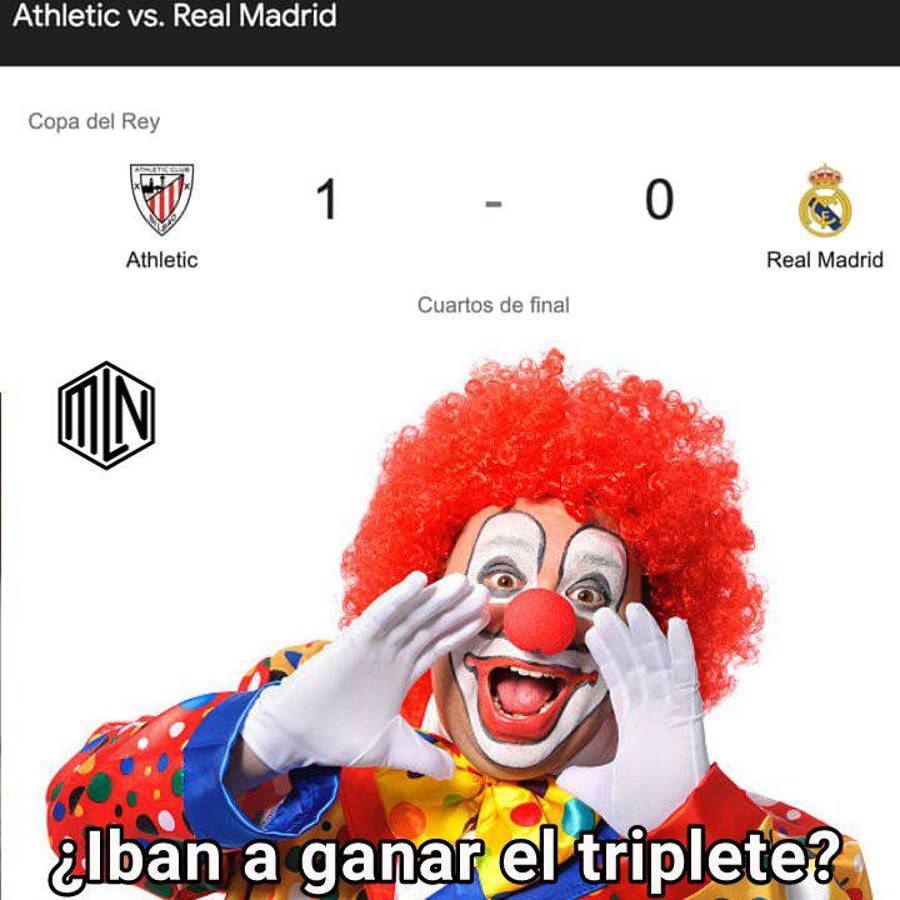 Los memes destrozan al Real Madrid tras ser eliminados de la Copa del Rey por el Athletic Bilbao