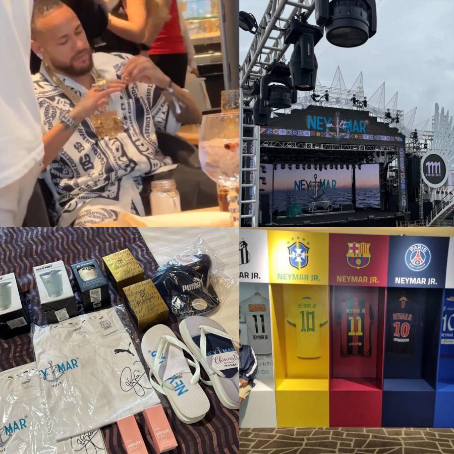 La fiesta de Neymar en su crucero por tres días: descontrol, hermosas mujeres y sorprendido con este regalo