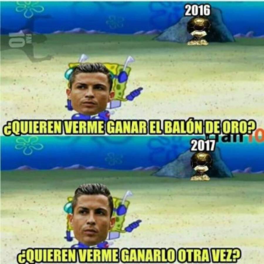 Cristiano recibe su quinto Balón de Oro y los memes atizan contra Messi