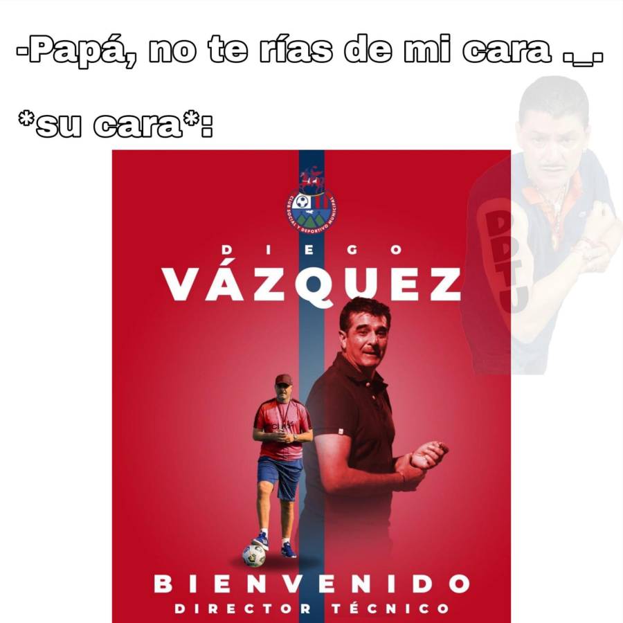 Los memes que dejó el rechazo de Diego Vázquez al Municipal para quedarse con la selección de Honduras