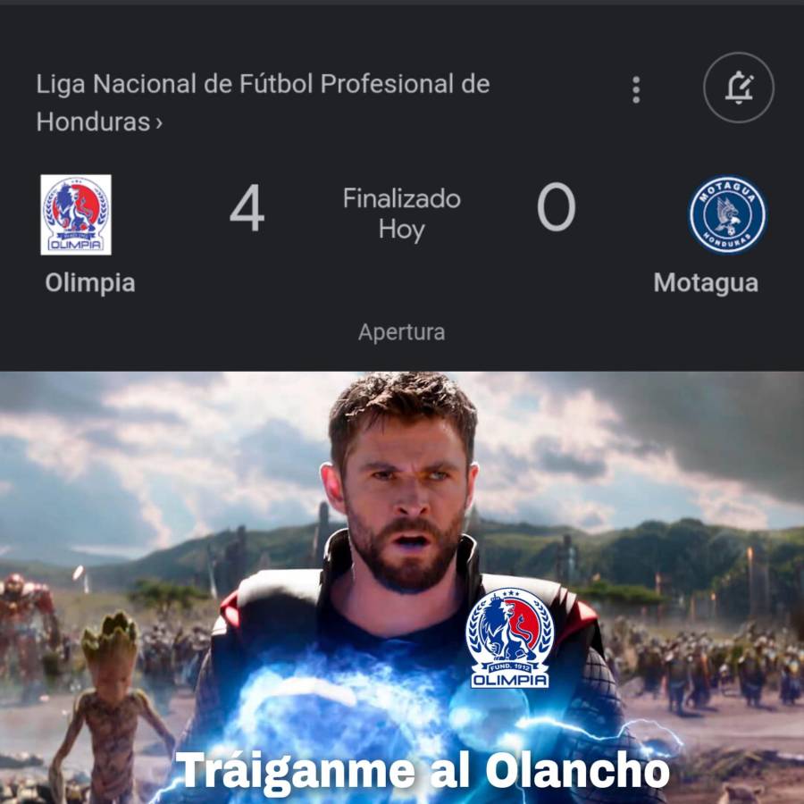 ¡Para reír! Los memes despedazan a Motagua por la paliza que sufrió ante Olimpia en el Morazán