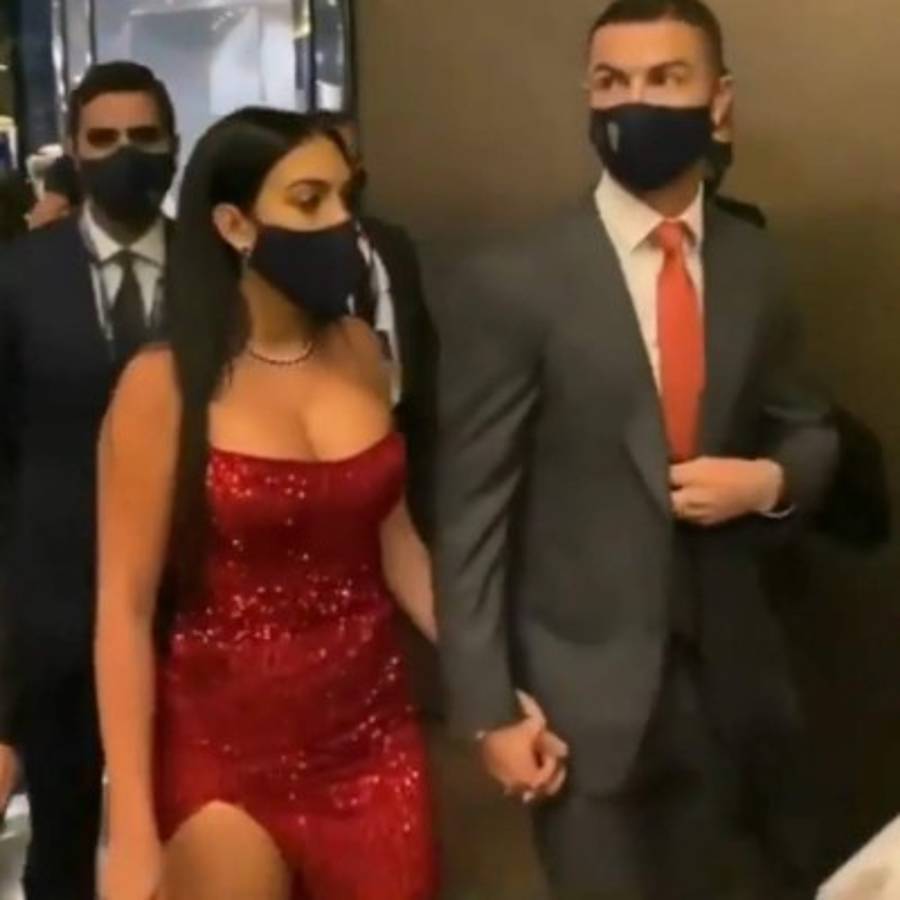 Georgina Rodríguez arrasa en la gala de los Globe Soccer Awards: así llegó junto a Cristiano Ronaldo